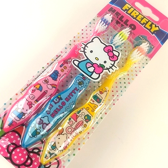 SANRIO Hello Kitty Set of 3 Child's Soft Toothbrushes by Firefly, Factor… - Picture 14 of 14
